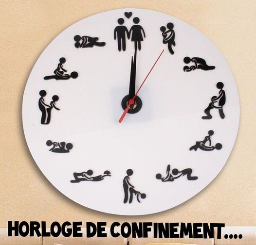 Blague   Amour   horloge du confinement