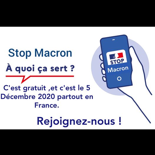 Blague   application téléphone   stop Macron   c'est gratuit