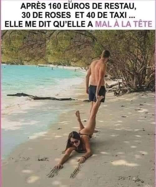 Blague   après une e femme a la tete