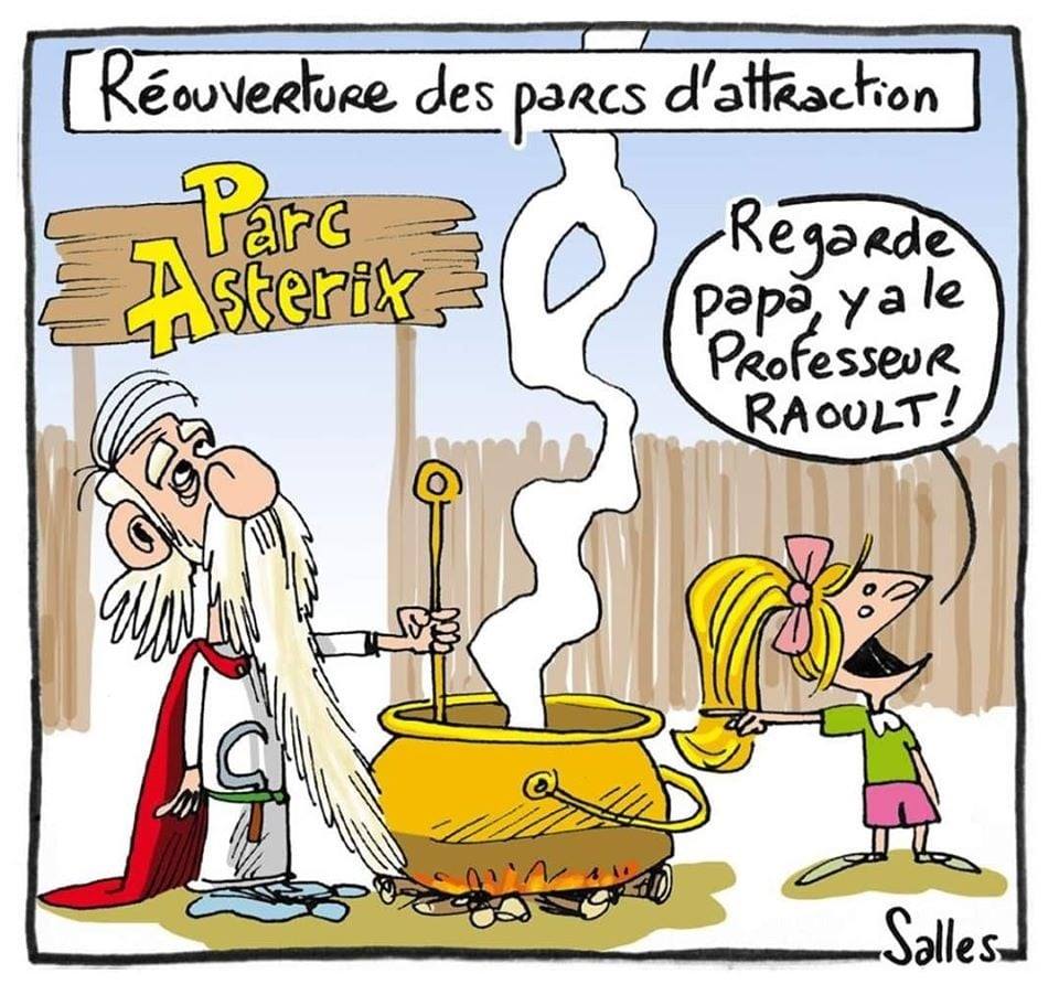 Blague   astérix   professeur raoult   réouverture du parc