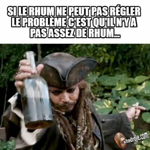 blague   Alcool   si le rhum ne peut pas régler le problème c'est qu'il n'y a pas assez de rhum