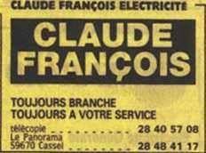 Claude François toujours brancher toujours à votre service