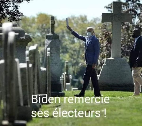 Blague   biden remercie ses électeur qui ont voté pour lui