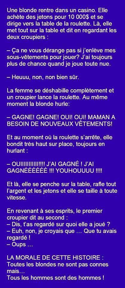 Blague   blonde au casino