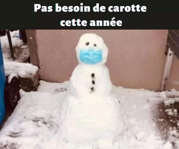 Blague   bonhomme de neige   pas besoin de carotte cette année