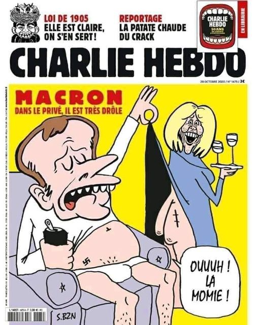 Blague   Charlie Hebdo   Macron   ouah la momie