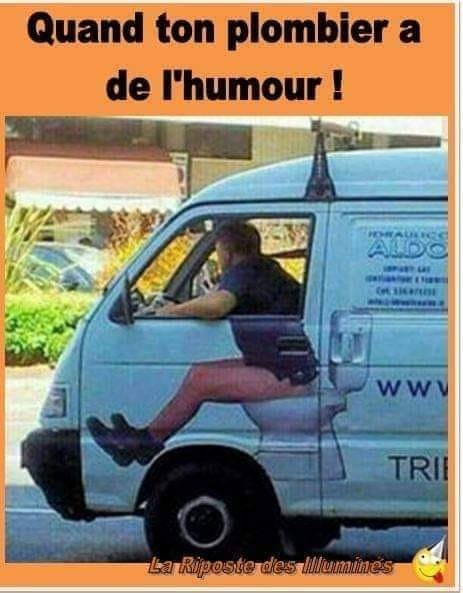 Blague   camionnette avec dessin wc dessus