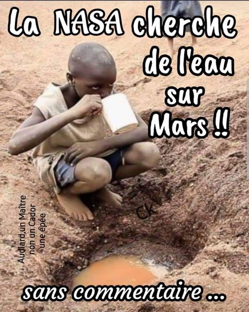 Blague   caricature   la nasa cherche de l'eau sur Mars