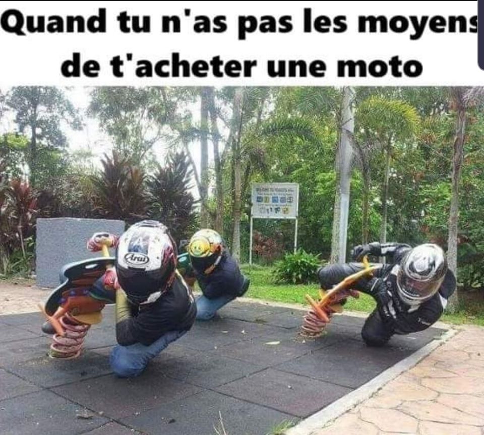 Blague   caricature   quand tu n'as pas les moyens de t'acheter une moto
