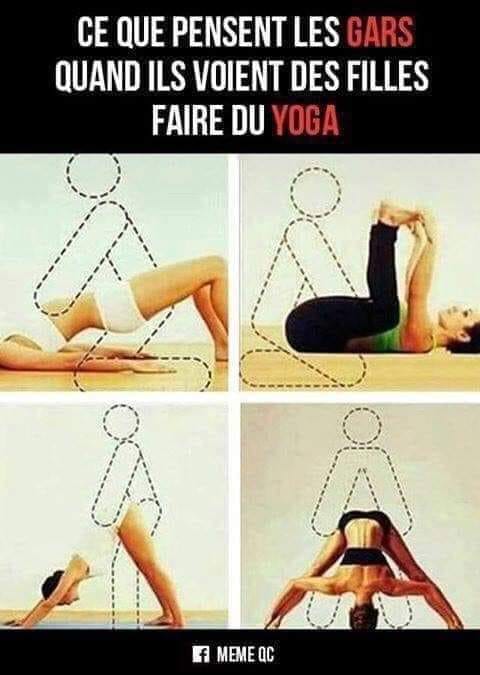 Blague   ce que pense les gars quand ils voient des filles faire du yoga