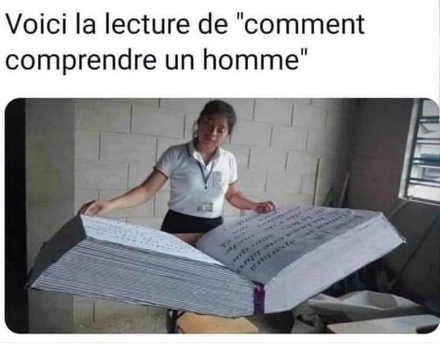 Blague   comment comprendre un homme le livre