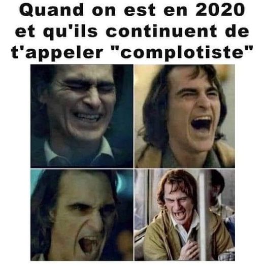 Blague   complotiste   quand tu est en 2020 et qu'ils continue de t'appeler complotiste