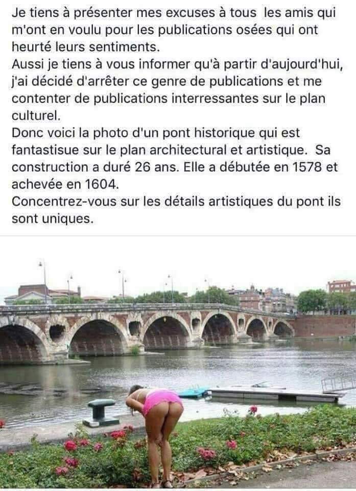 Blague   concentrer vous sur ce pont historique et artistique