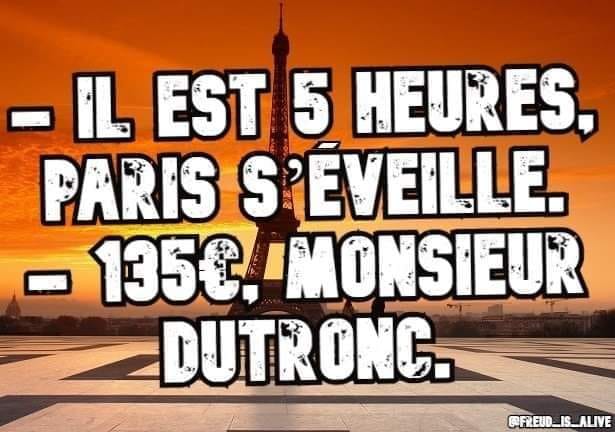 Blague   confinement   il est 5 heures Paris s'éveille   135 e Monsieur dutronc