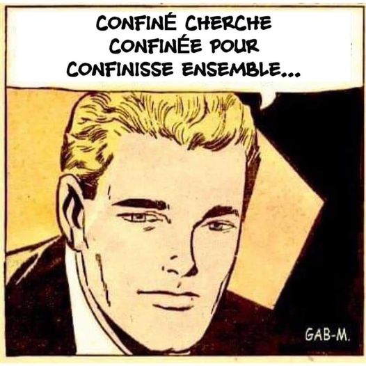 Blague   confiné cherche confiné pour confinisse ensemble