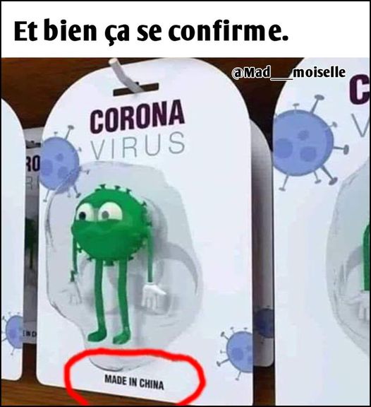 Blague   corona virus   jouet   made in china