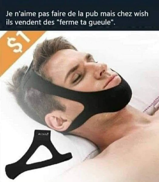 blague   chez wish ils vendent des masque à 1 euro pour fermer sa gueule