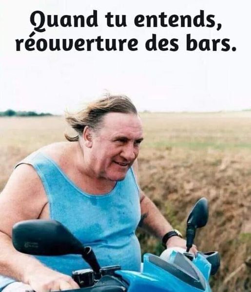 Blague   DeparDIEU en scooter quand tu entends réouverture des bars