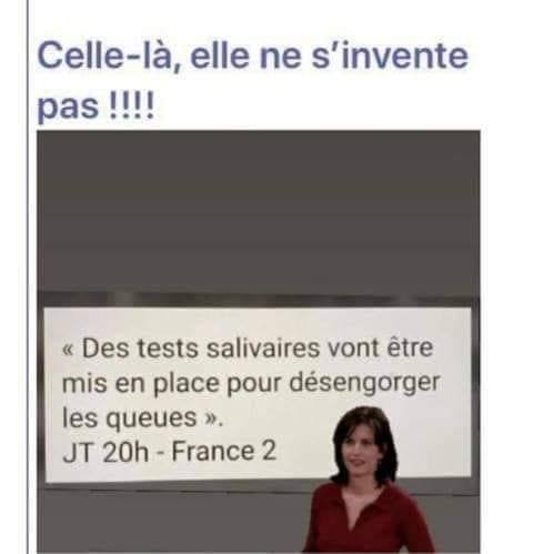 Blague   Des test salivaire