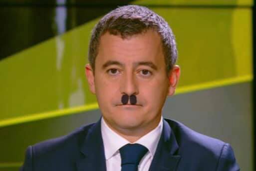 Blague   darmanin   avec moustache d'hitler