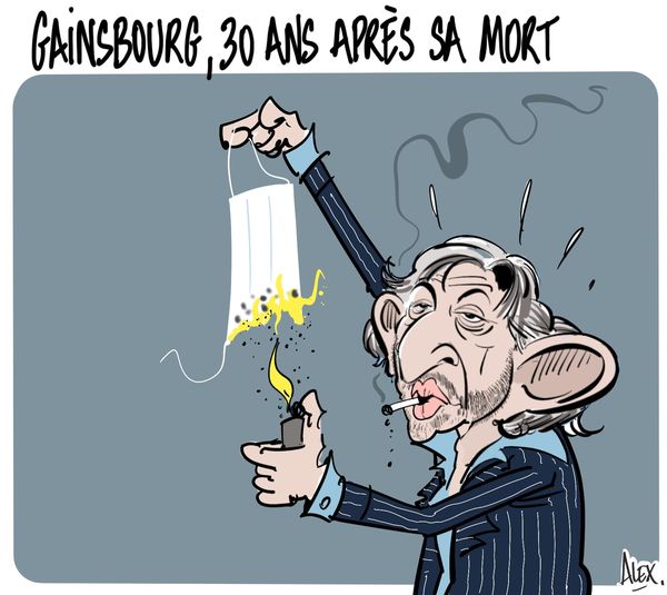 Blague   dessin   caricature   Masque   gainsbourg   30 ans après s amort