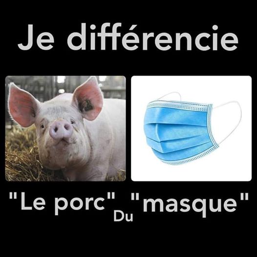 Blague   differencie le port du masque