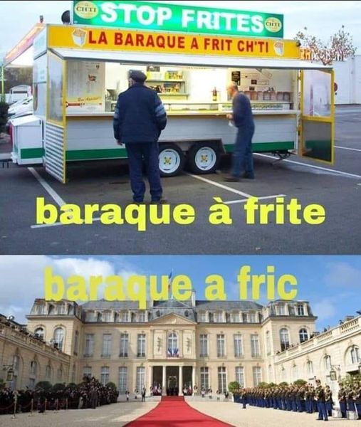 Blague   différence entre une baraque à frite et une baraque à fric