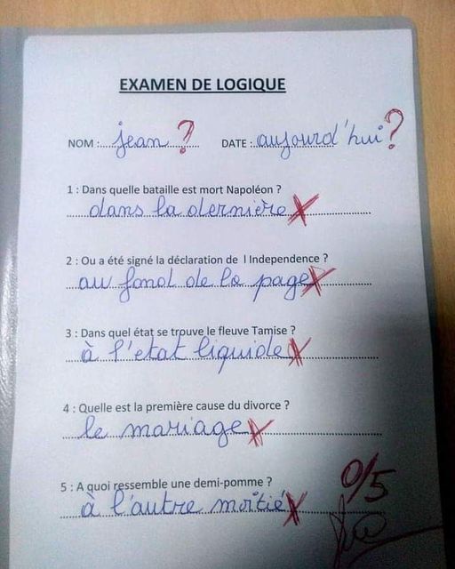 Blague   examen de logique