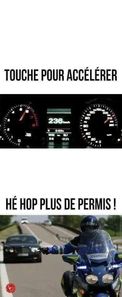 Blague   face book   touche pour accélérer + he hop plus de permis