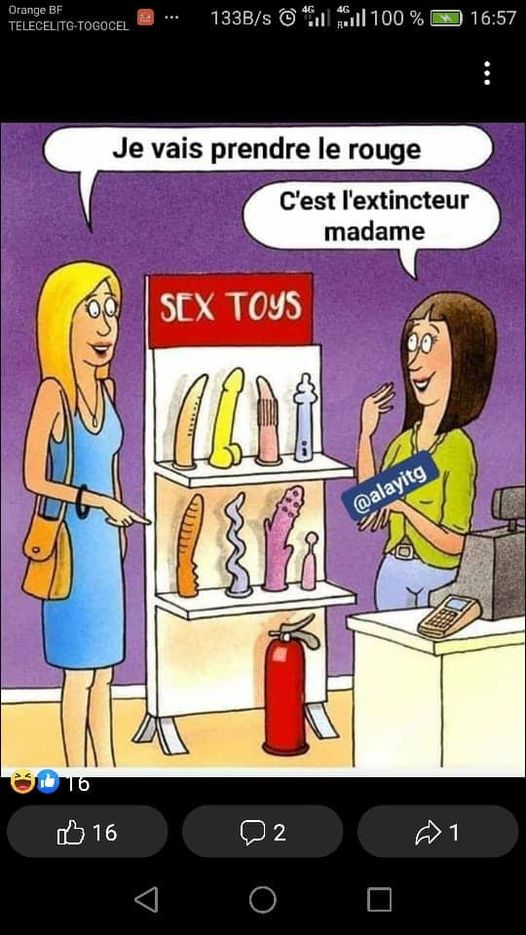 Blague   femme dans un sexshop