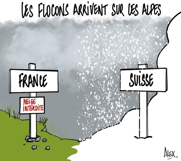 Blague   france et suisse en neige