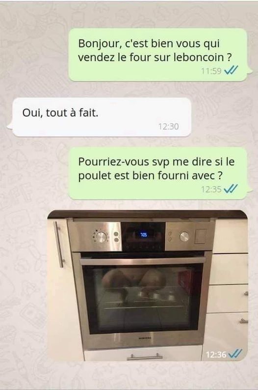 blague   four et poulet