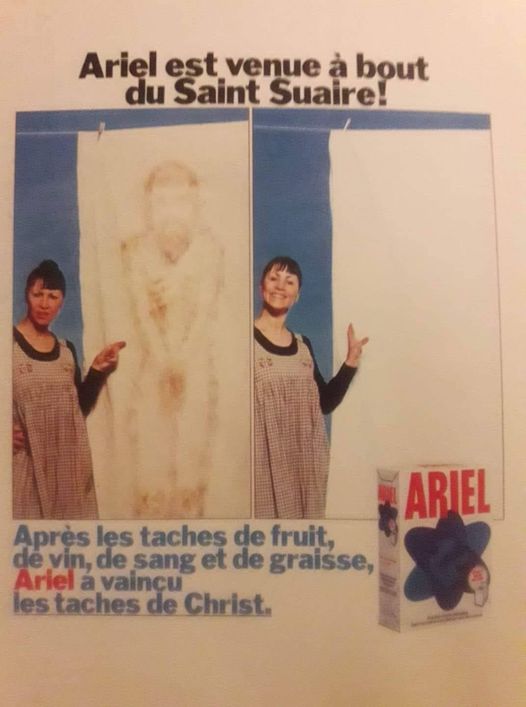 Blague   humou rnoir   ariel est venue à bout du saint suaire  