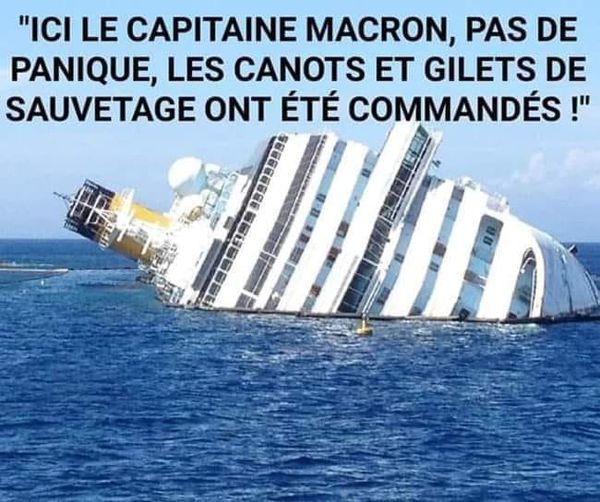 Blague   ici le capitaine macron