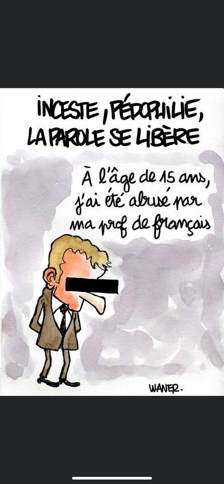 Blague   inceste pédophilie   macron  dit à 14 ans j'ai été abusé de ma prof de français   la parole se libère