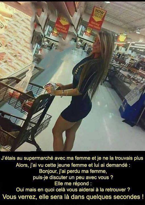 Blague   j'ai perdu ma femme au supermarché