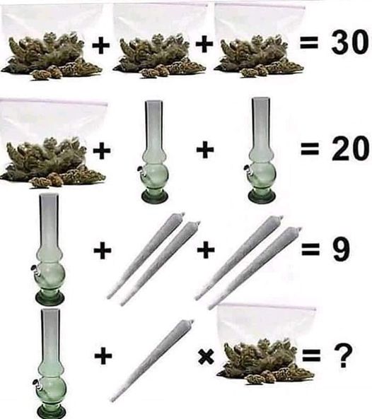 Blague   jeux   chanvre=thé=cannabis=weed=tabac   calcul