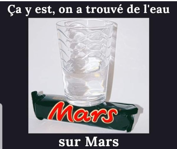 Blague   jeux d emot  et d'image   on a découvert de l'eau sur  mars