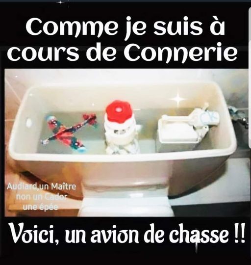 Blague   jeux d emot et d'image   comme je suis à cours de connerie voici un avion de chasse