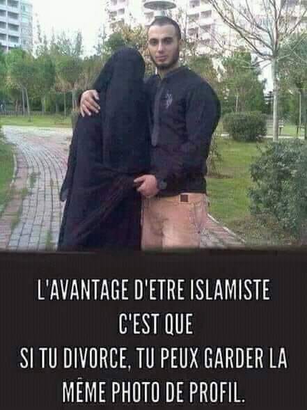 Blague   L'avantage d'etre islamiste quand tu te sépares de ta femme