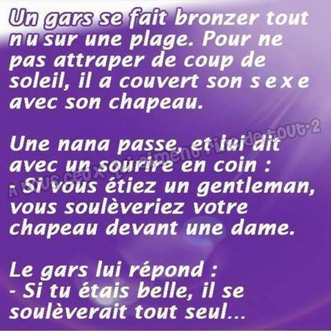 Blague   l'homme au chapeau sur le sexe tout nu