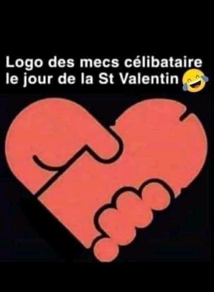 Blague   logo des mecs celibataire le  jour de la saint valentin homme qui se branle la bite 