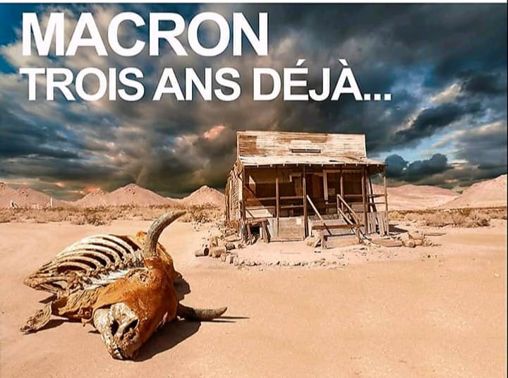 Blague   Macron   caricature   Macron 3 ans deja