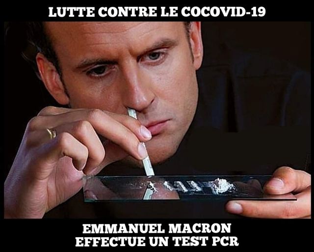 Blague   Macron test un test pcr