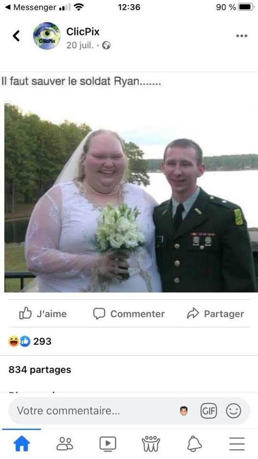 Blague   Marié au 1 regard   il faut sauver le soldat Ryan