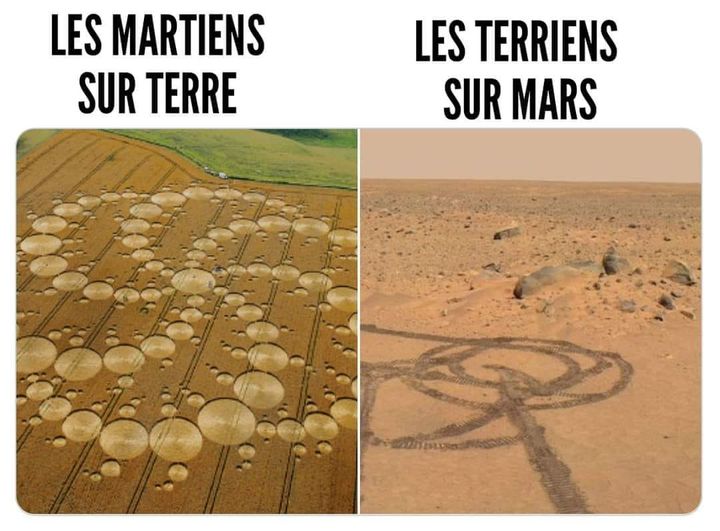 Blague   Marsien sur terre terrien sur mars