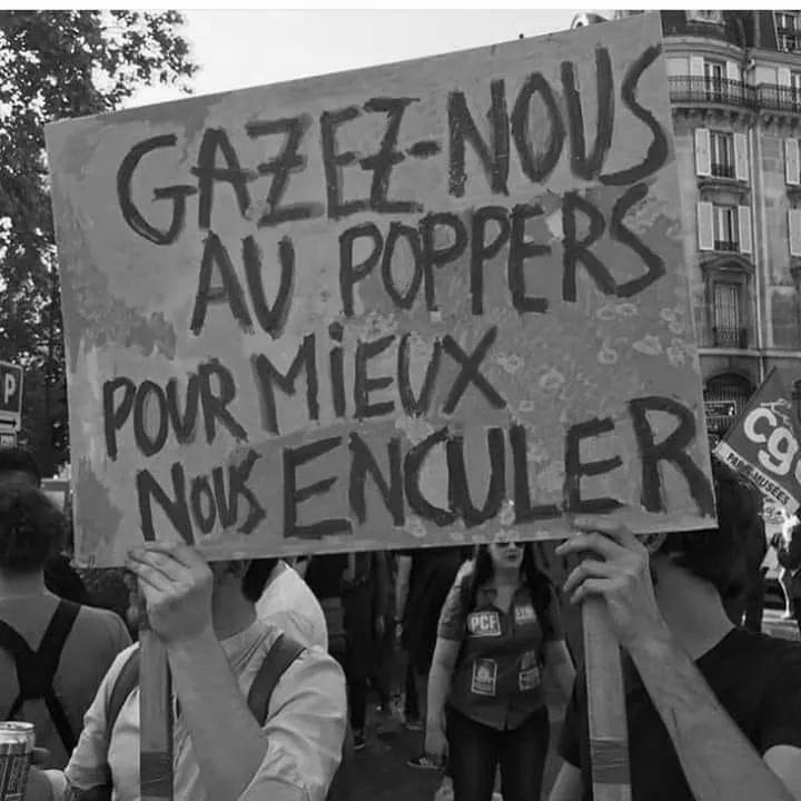 Blague   manifestation   gazez nous au poppers pour mieux nous enculer