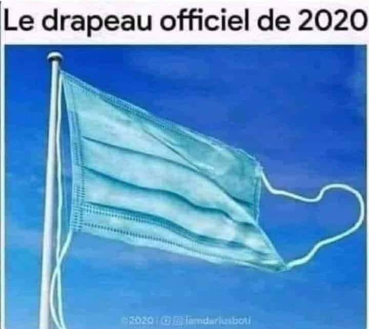 Blague   masque   le drapeau officiel de 2020 