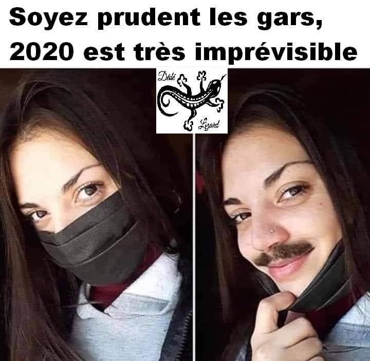 Blague   masque   on croit que c'est une femme et non c'est un mec