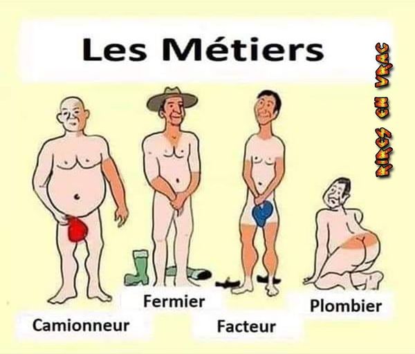 Blague   métier et bronzage en été